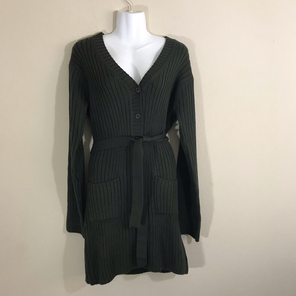 Somewhere Winter Green Cardigan Size 10/12